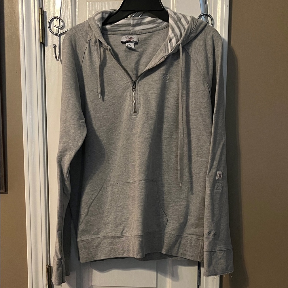 Classic Gray Quarter-Zip Hoodie